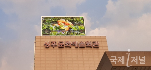 성주문화예술회관, 대형 전광판 설치 완료